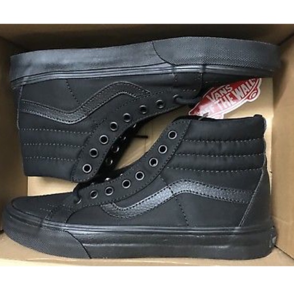 vans sk8 hi black canvas